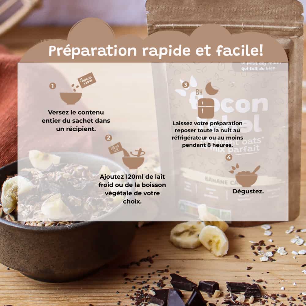 Overnight Oats le mix parfait - Banane Cacao