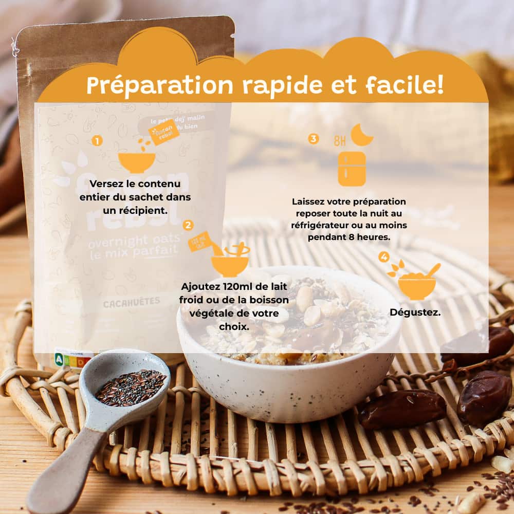 Overnight Oats le mix parfait - Cacahuètes