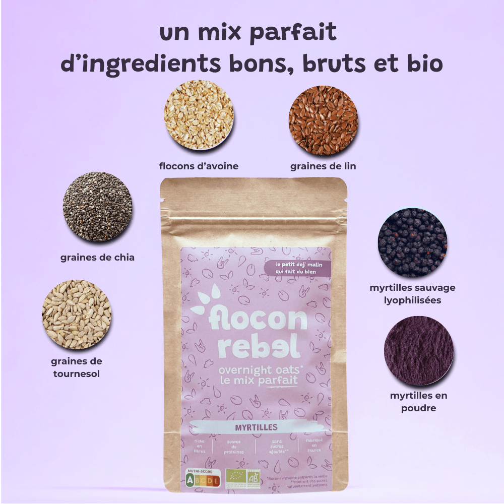 Overnight Oats le mix parfait - Myrtilles