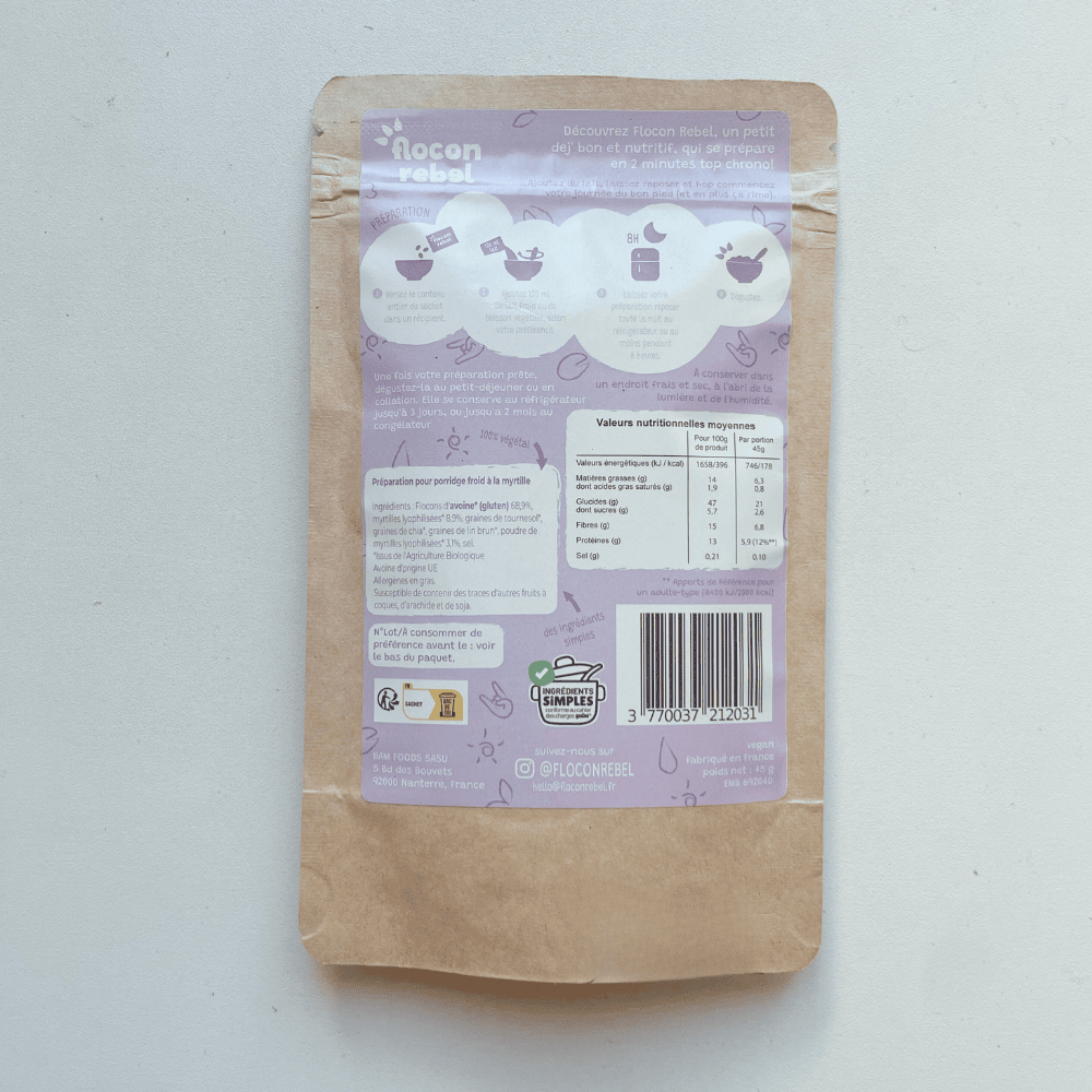 Overnight Oats le mix parfait - Myrtilles