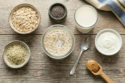 Overnight oats à 30 g de protéines pour le sport