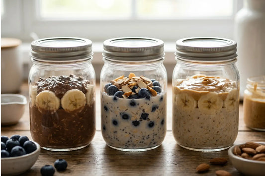 3 pots de overnight oats 