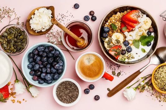 Table de petit-déjeuner équilibré