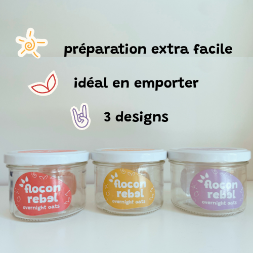 Bocal pour préparation des overnight oats