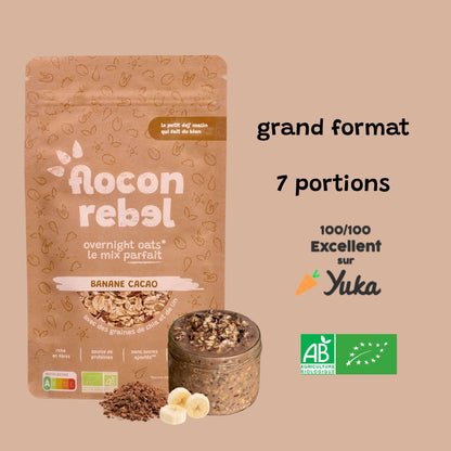 Overnight Oats - Banane Cacao BIO - format famille 315g