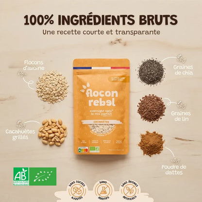 Overnight Oats - Cacahuètes Bio (45g)