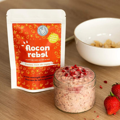 Overnight Oats le mix parfait - Fraises Noix de cajou