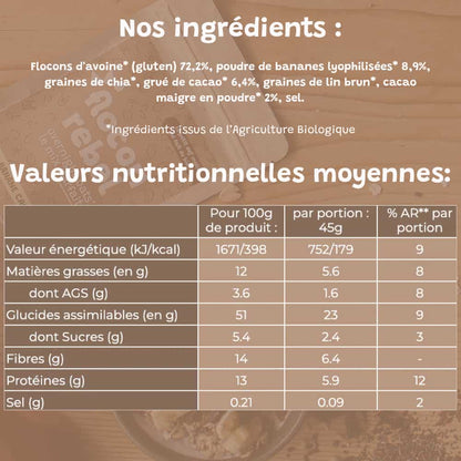 Overnight Oats le mix parfait - Banane Cacao