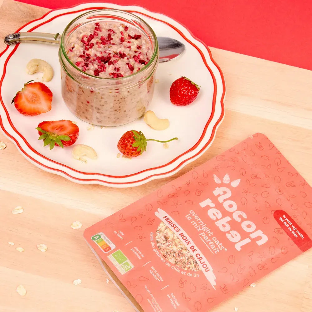 Overnight Oats - Fraises Noix de cajou Bio (315g)