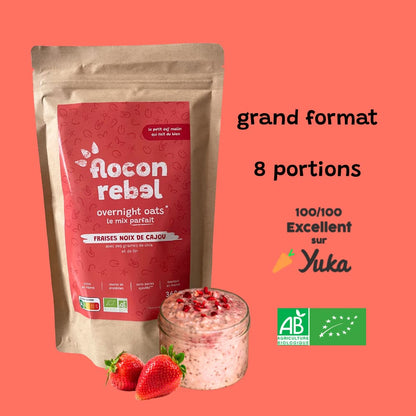 Overnight Oats - Fraises Noix de Cajou - format famille 360g