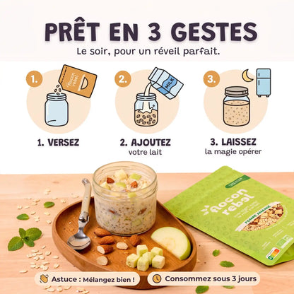 Overnight Oats - Pomme Amande Bio (315g)
